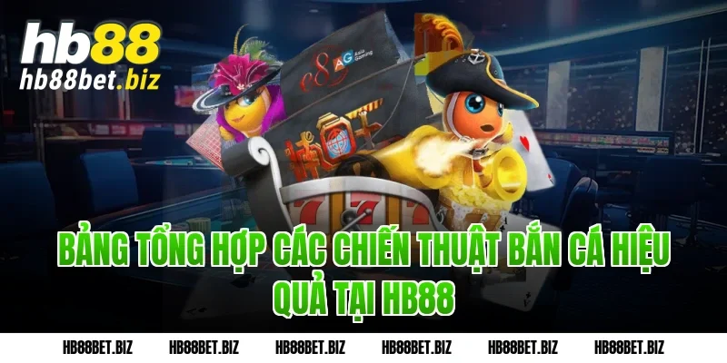 Bảng tổng hợp các chiến thuật bắn cá hiệu quả tại HB88