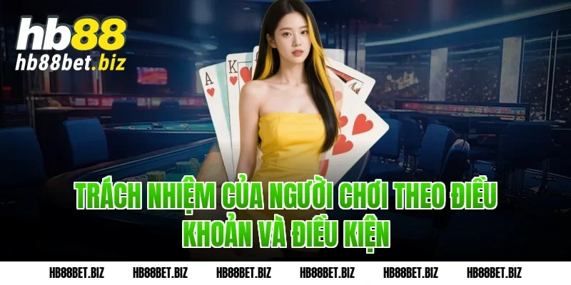 Trách nhiệm của người chơi theo điều khoản và điều kiện